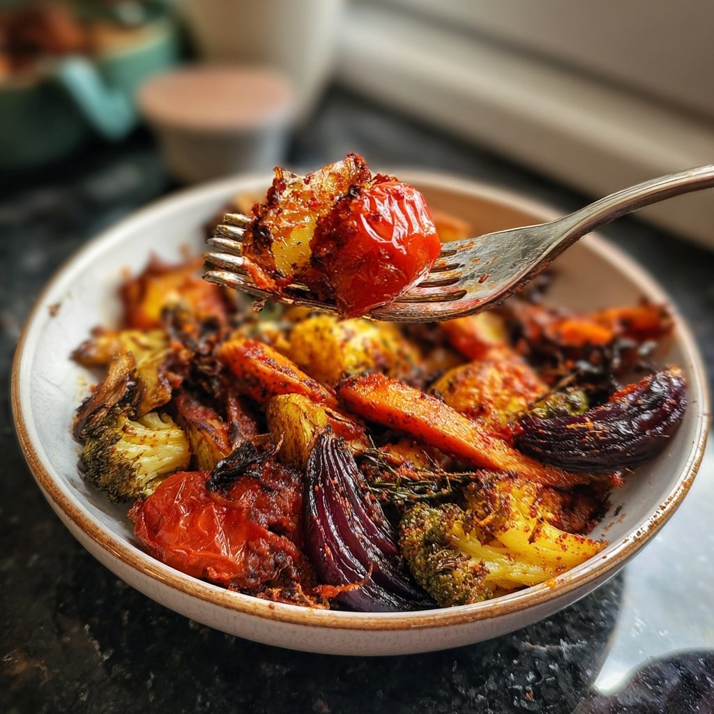 Ofengemüse mit Rosenharissa