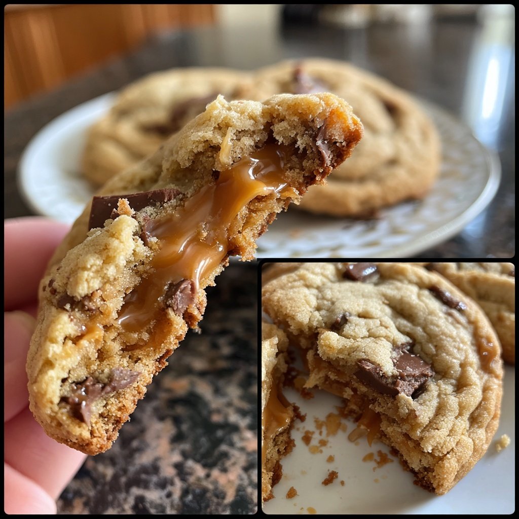 Cookies mit Karamellstückchen