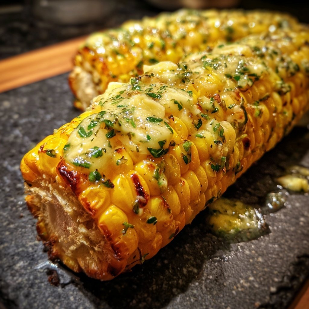 Ofen Mais Kolben Mit Kräuterbutter