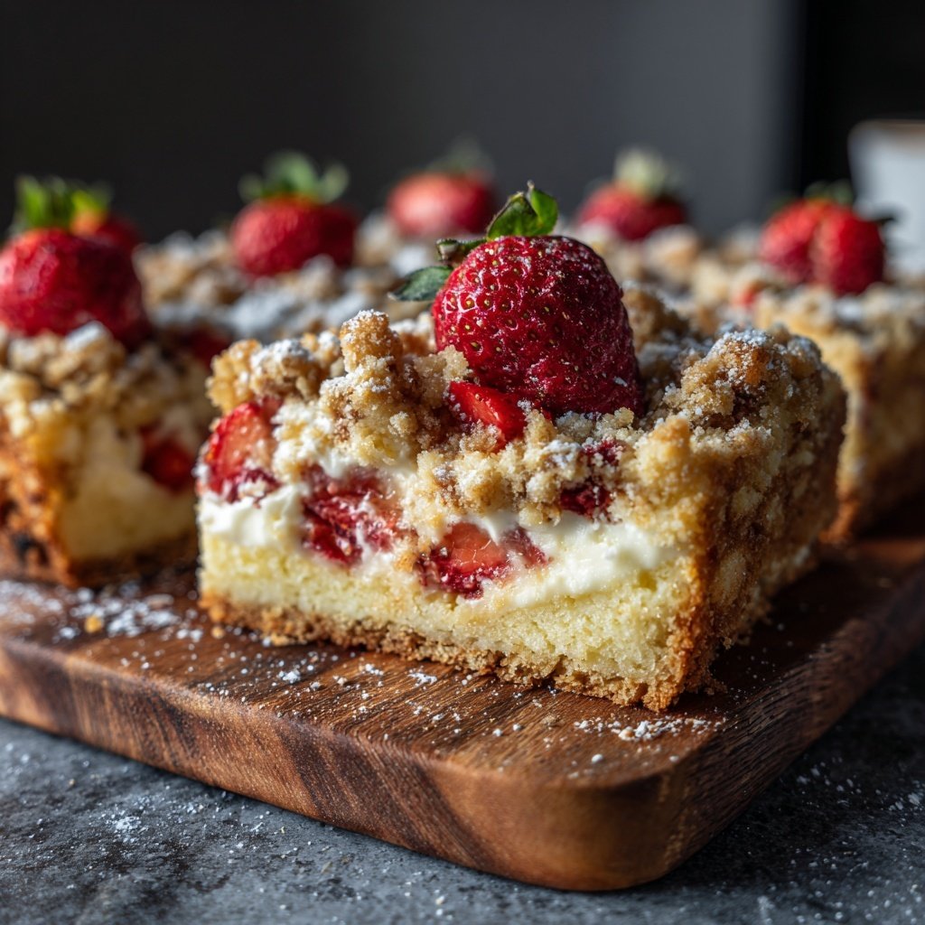 Erdbeer Streuselkuchen Mit Vanillecreme