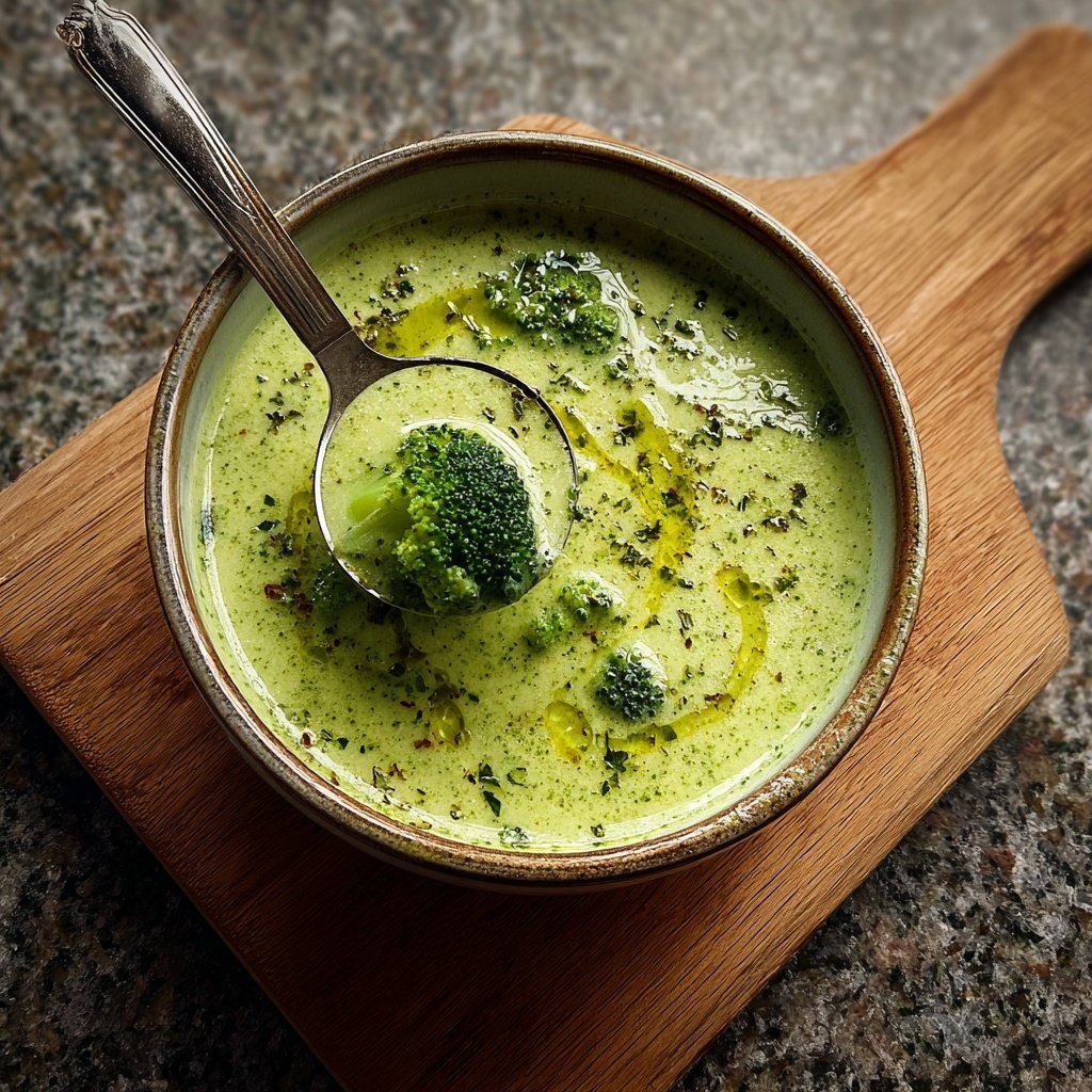Brokkoli Suppe Mit Kräuter Öl