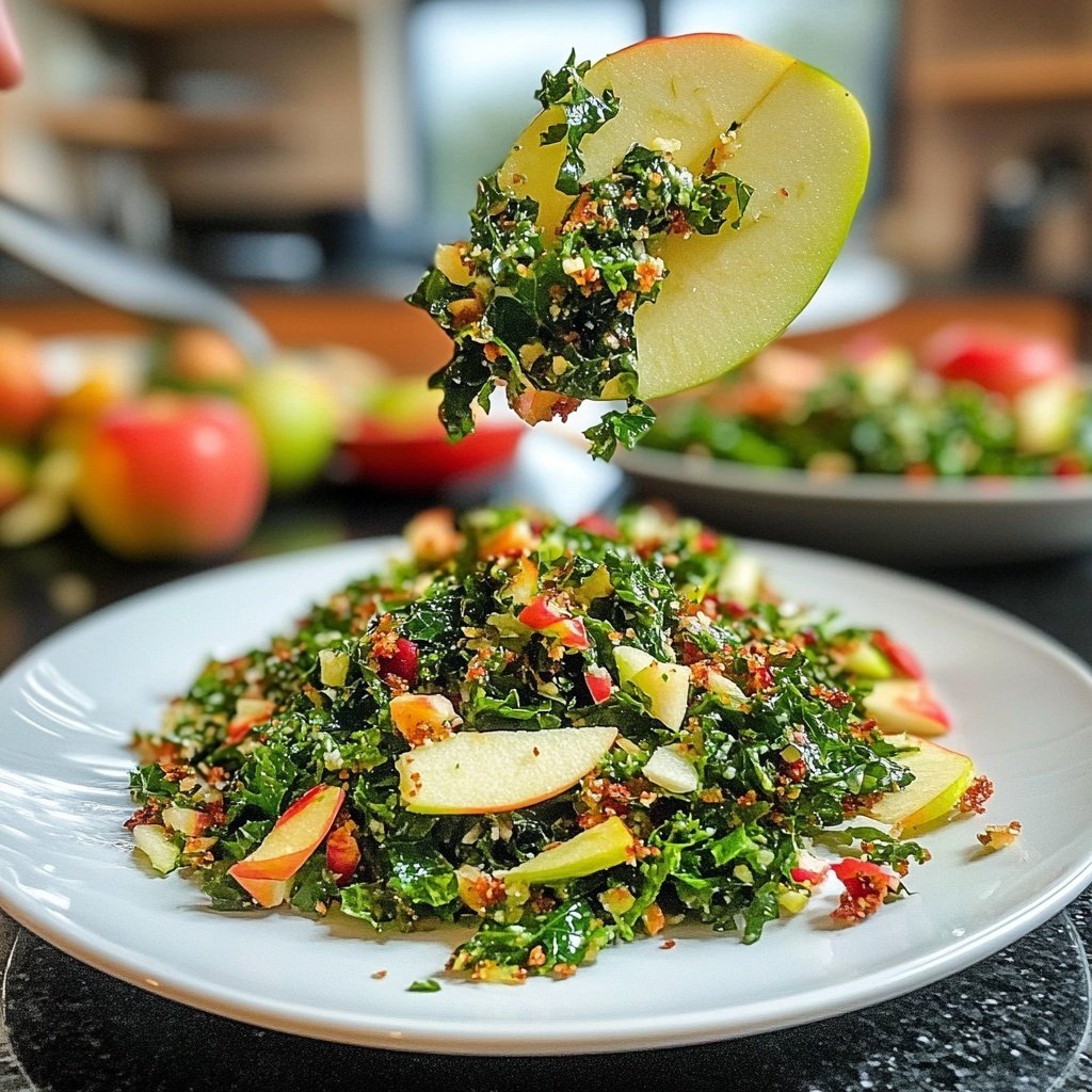 Roher Brokkoli-Salat mit Apfel – Vegan und Low Carb